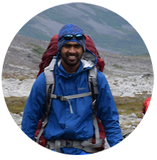 Saurabh backpacking 7 Pass Route, Alaska.