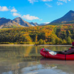 Packrafting the West Fork of the Tana, near Iceberg Lake, Wrangell-St. Elias National Park.