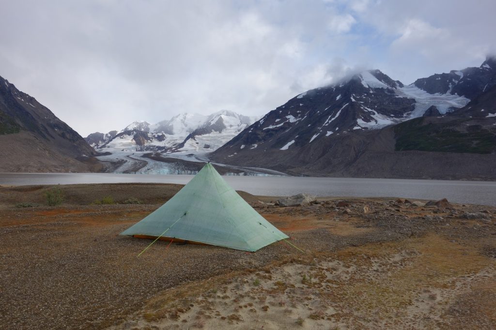Camped on the dunes near Iceberg Lake.