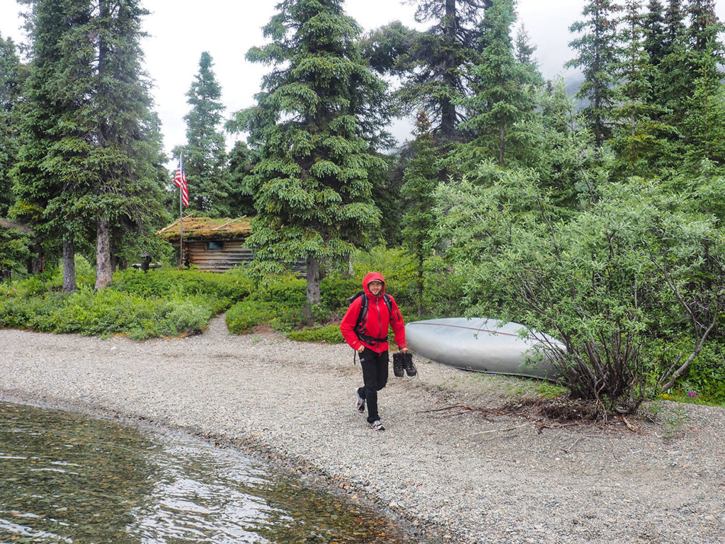 The cabin Lake Clark National Park Alaska.