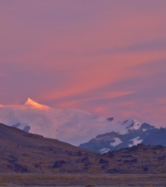 sunrise over Mt Regal Wrangell-St. Elias National Park, Alaska.