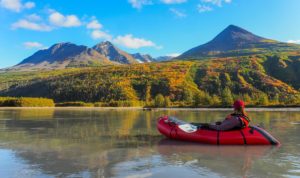 Packrafting trip West Fork of Tana River, Wrangell-St. Elias National Park, Alaska.