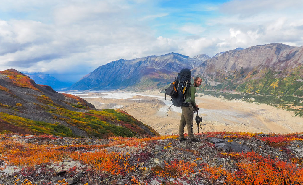 Hiking down to the river from Iceberg lake.