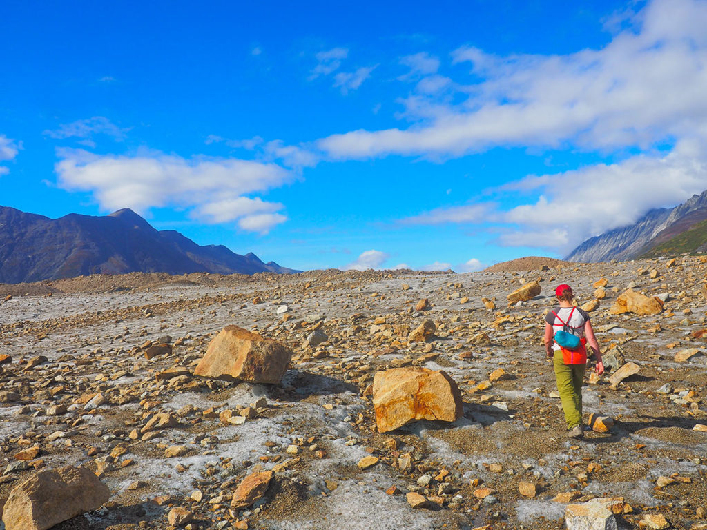 Packrafting West Fork River, hiking on Bremner Glacier.