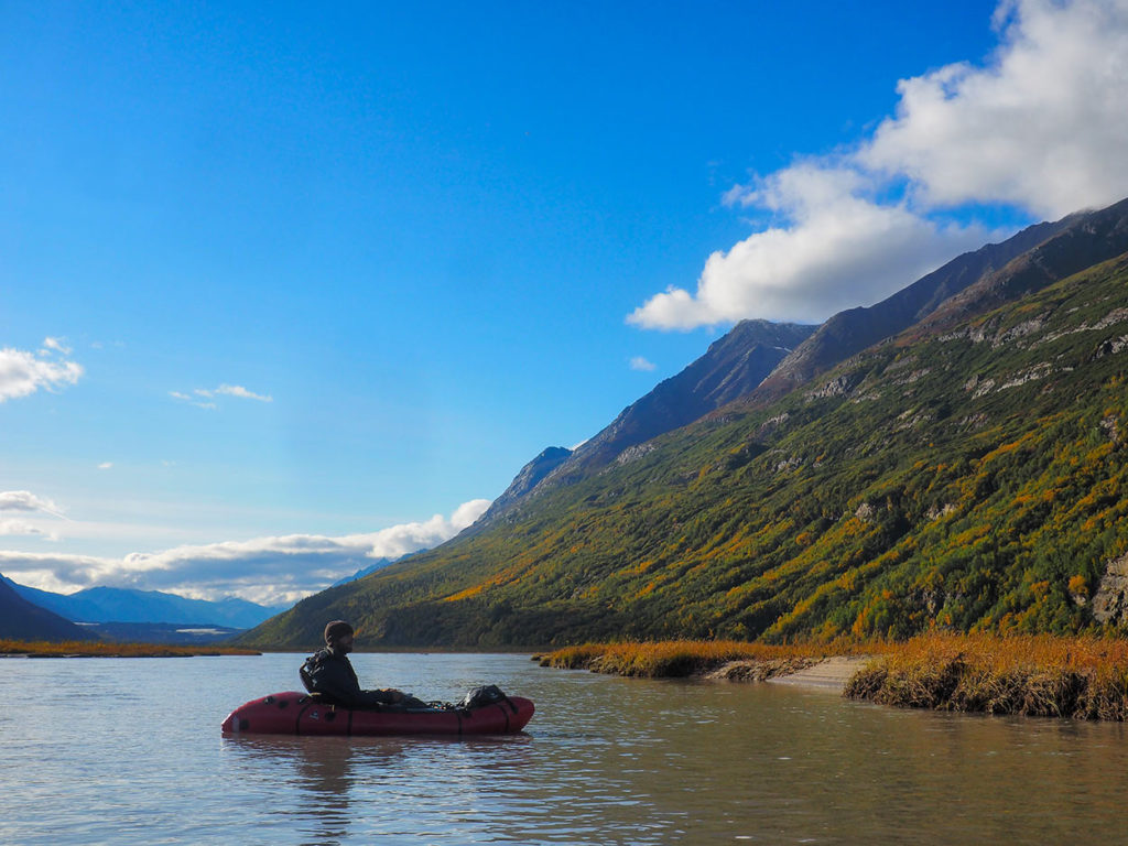 The eastern Chugach mountains West Fork River packrafting trip.