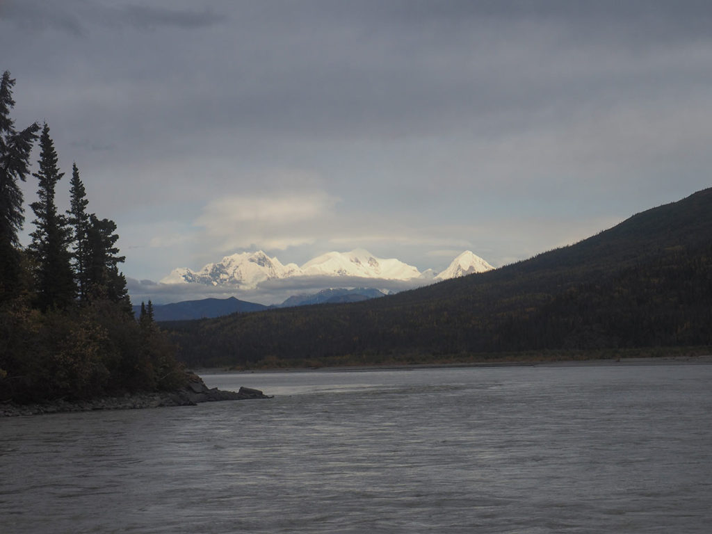 Evening on West Fork River packrafting trip Alaska.