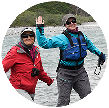 Judy and AnnMarie, Canning River rafting trip, ANWR, Alaska.