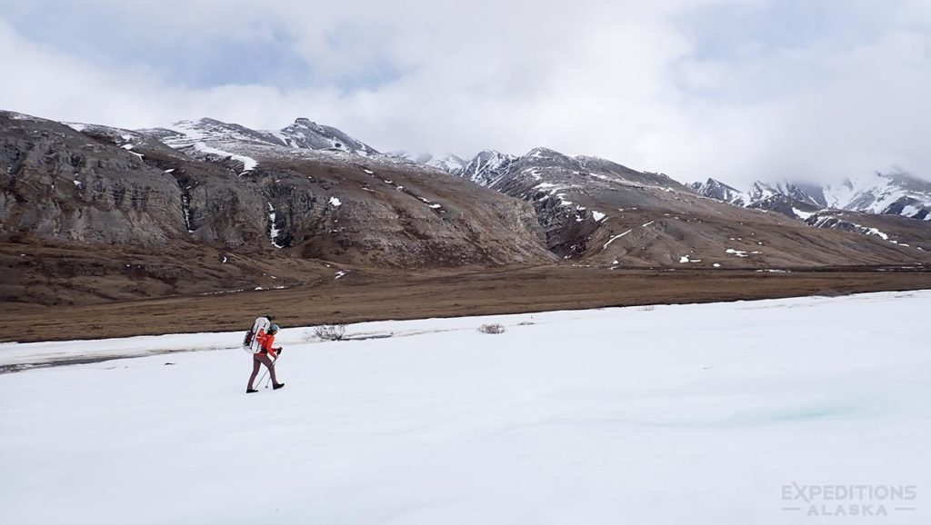 Backpacking trip in gates of the arctic national park Alaska.