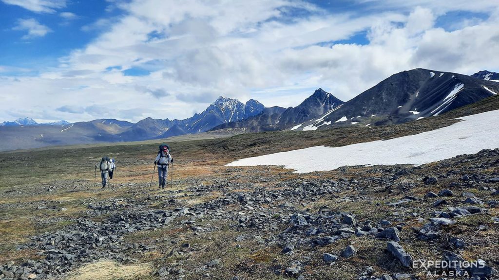 Backpacking distances in Alaska, how far, how hard. Lake Clark National Park backpacking trip, Alaska.