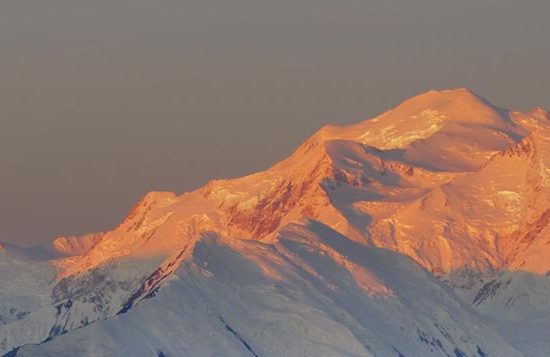 Alpenglow on Denali, Denali National Park, Alaska.