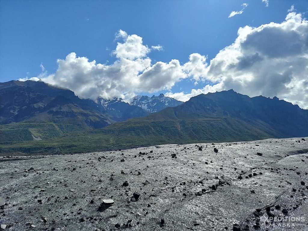 Copper Glacier, Packrafting trip Copper River, Wrangell-St. Elias National Park, Alaska.