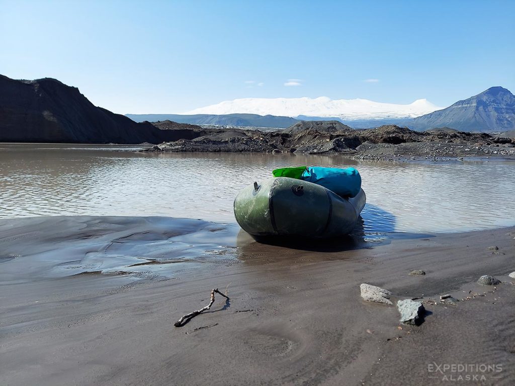 Packrafting trip Copper River, Wrangell-St. Elias National Park, Alaska.