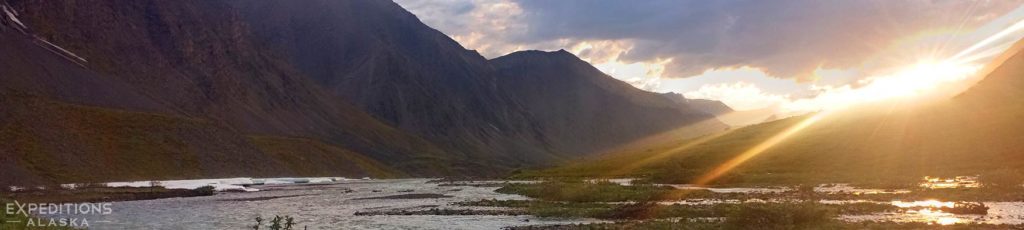 Sunset over the Brooks Range backpacking trip, Gates of the Arctic National Park, Alaska.