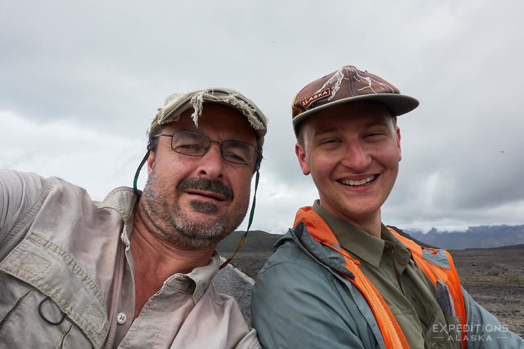 backpackers needing new hats, Wrangell-St. Elias National Park backpacking trip, Alaska.