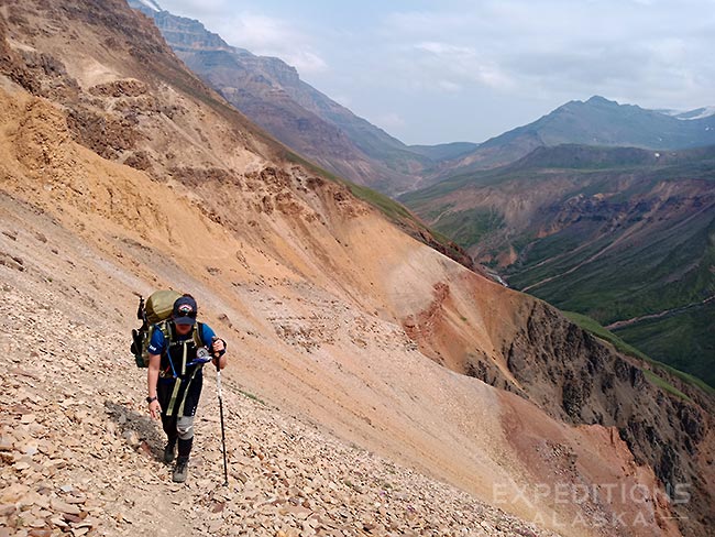 Backpacking the Goat Trail, Wrangell-St. Elias National Park, Alaska.