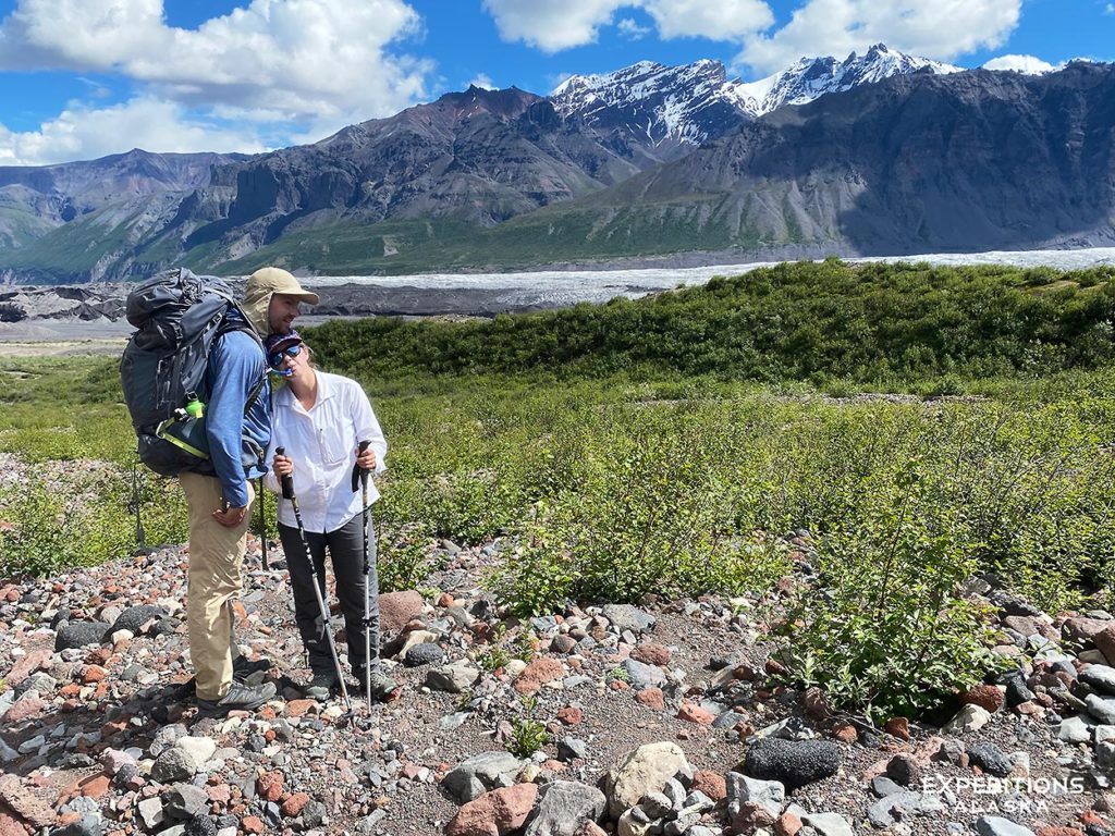 hydration time, Copper Glacier backpacking trip, Wrangell-St. Elias National Park, Alaska.