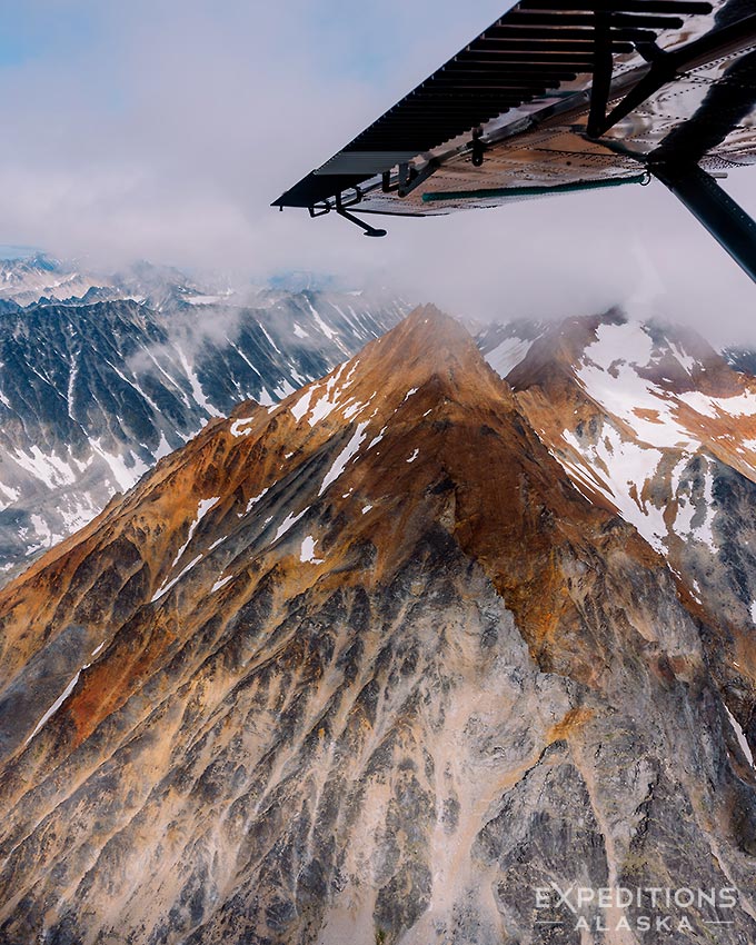 Flying in to Turquoise and Twin Lakes backpacking trip, Lake Clark National Park, Alaska.
