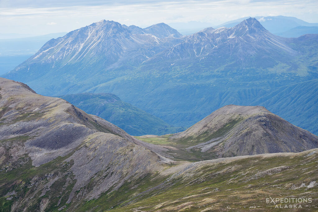 Alaska Range mountains in Denali National Park, Alaska.