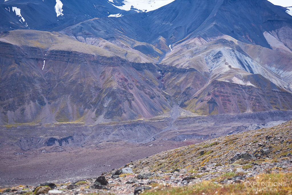 Some awesome rock formation and sedimentary colors near Mt. Jarvis.