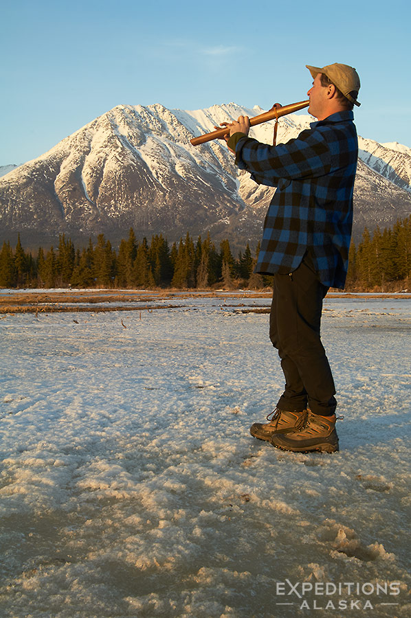 Playing flute, Wrangell-St. Elias National Park