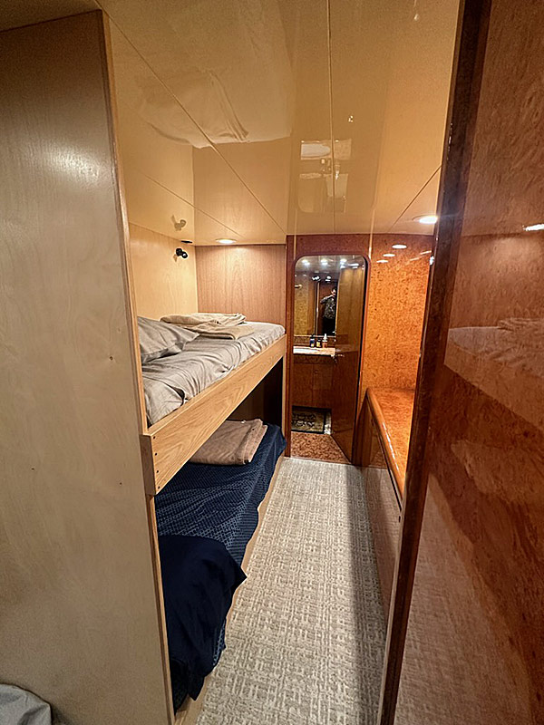 Another view of bedrooms and bunks in the yacht, Brown bear photo tour.