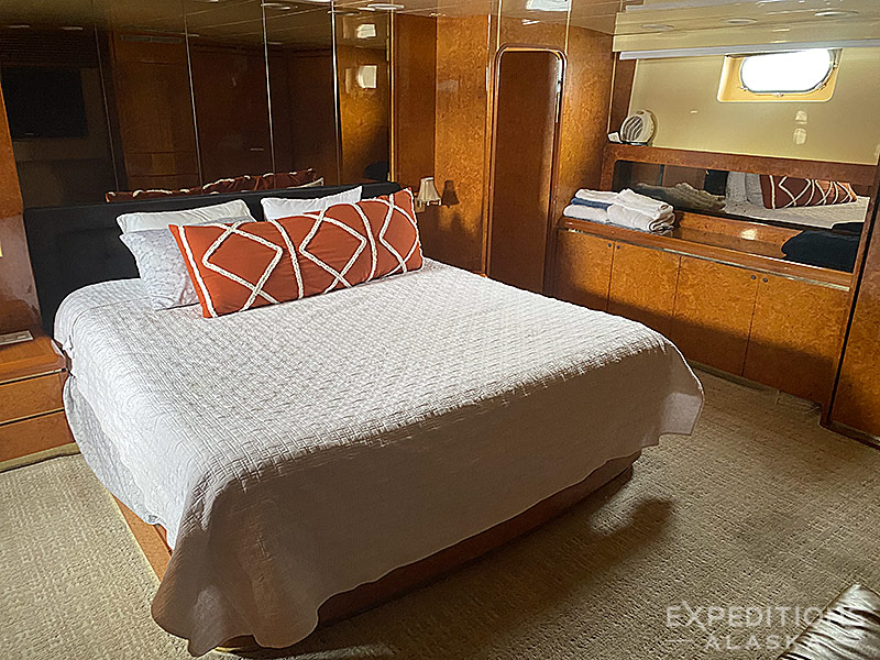 The double room, our yacht, Alaska brown bear photo tour.