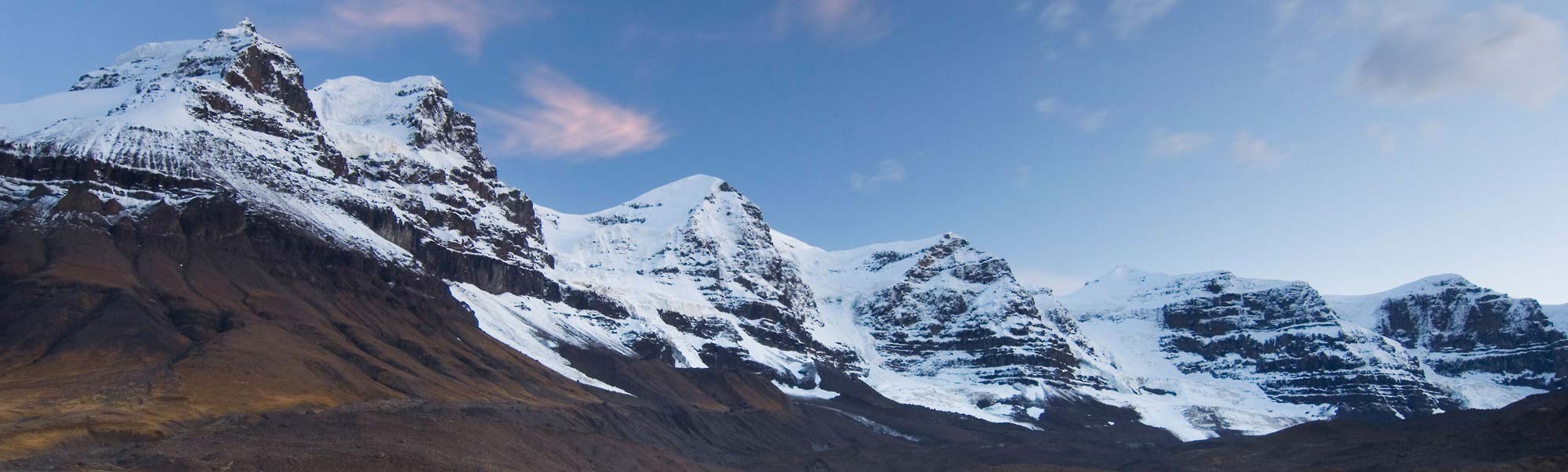 Glaciated peaks of Hole in the Wall, Skolai Pass, Wrangell-St. Elias National Park, Alaska.