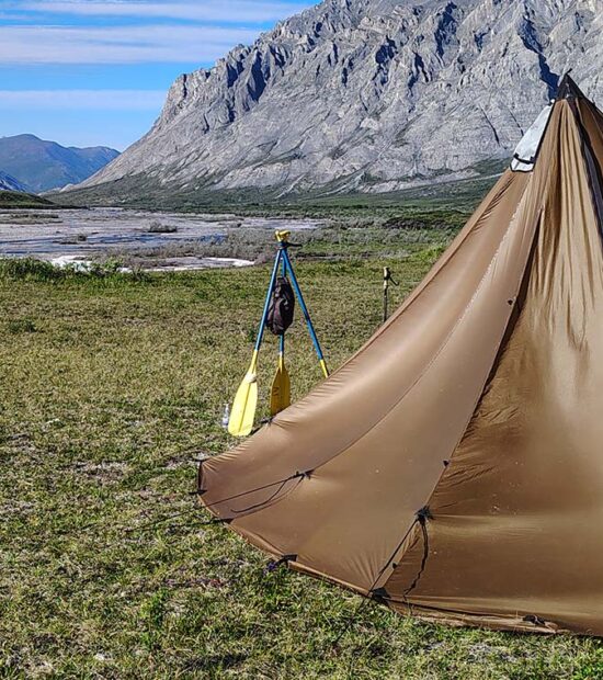 Seek Outside teepee cook tent on Canning River Rafting Trip, ANWR, Alaska
