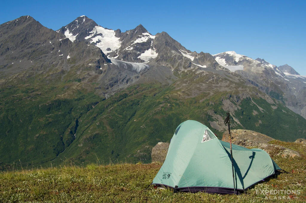Backcountry camping in Denali National Park, Alaska.