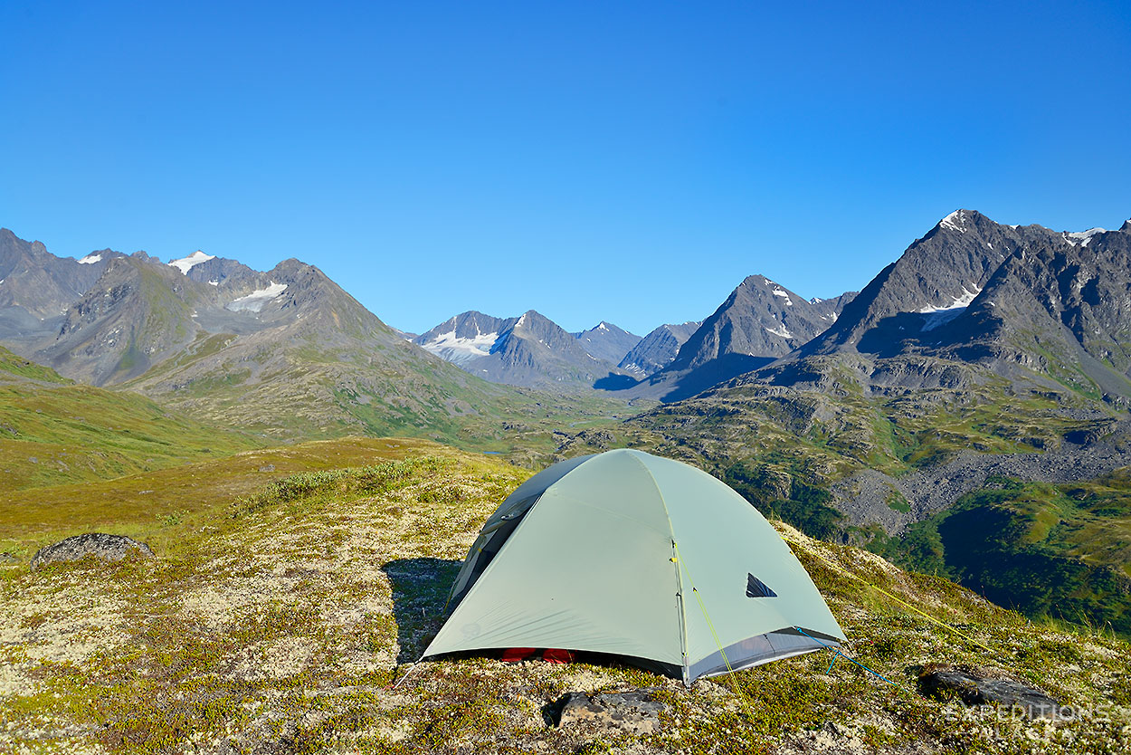 Backpacking and Camping in the Chugach Mountains.