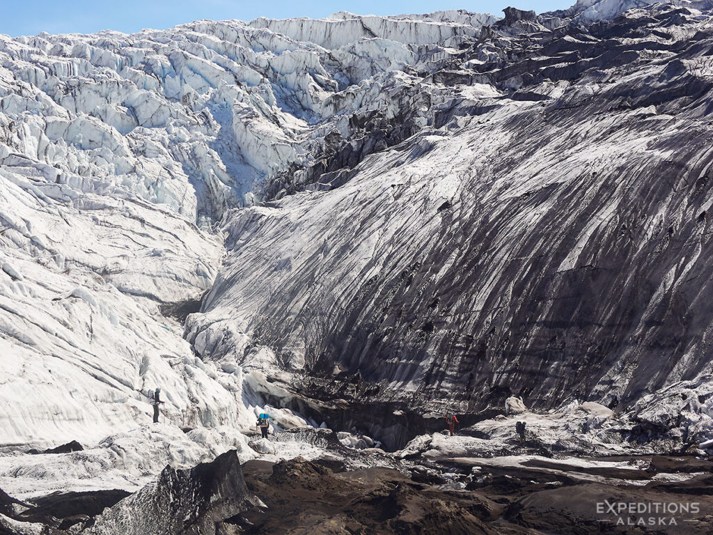 Guiding a backpacking trip on Copper Glacier in Wrangell-St. Elias National Park