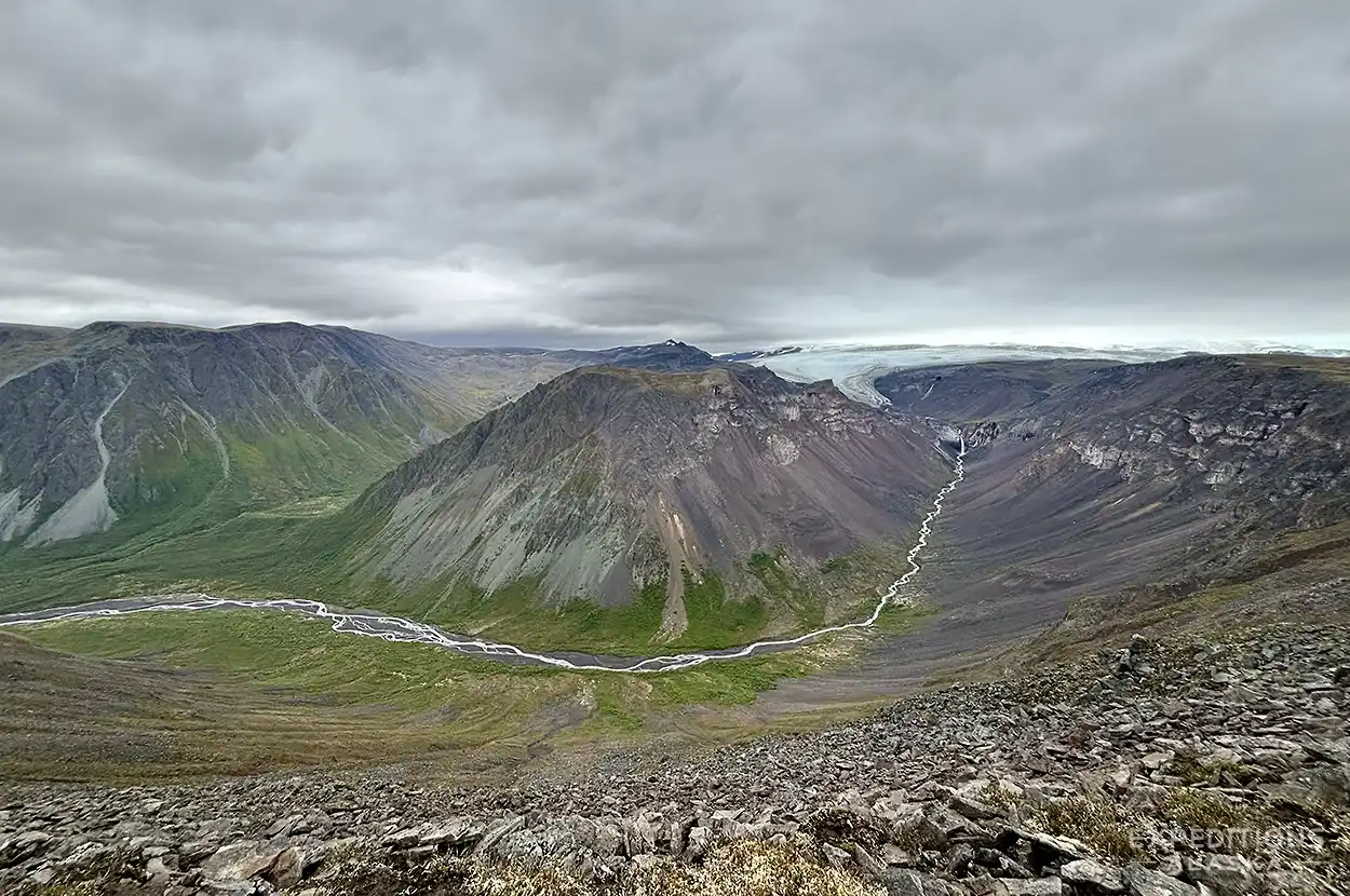 Views from Wrangell Plateau on our Paradise Ridge Alaska basecamping trip.