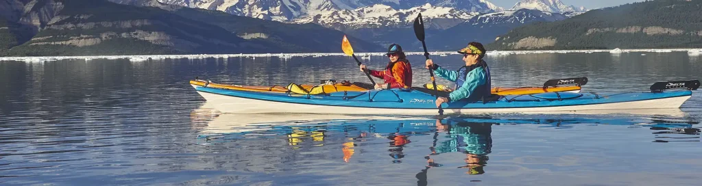 Sea Kayaking trip planning, Icy Bay, Alaska.