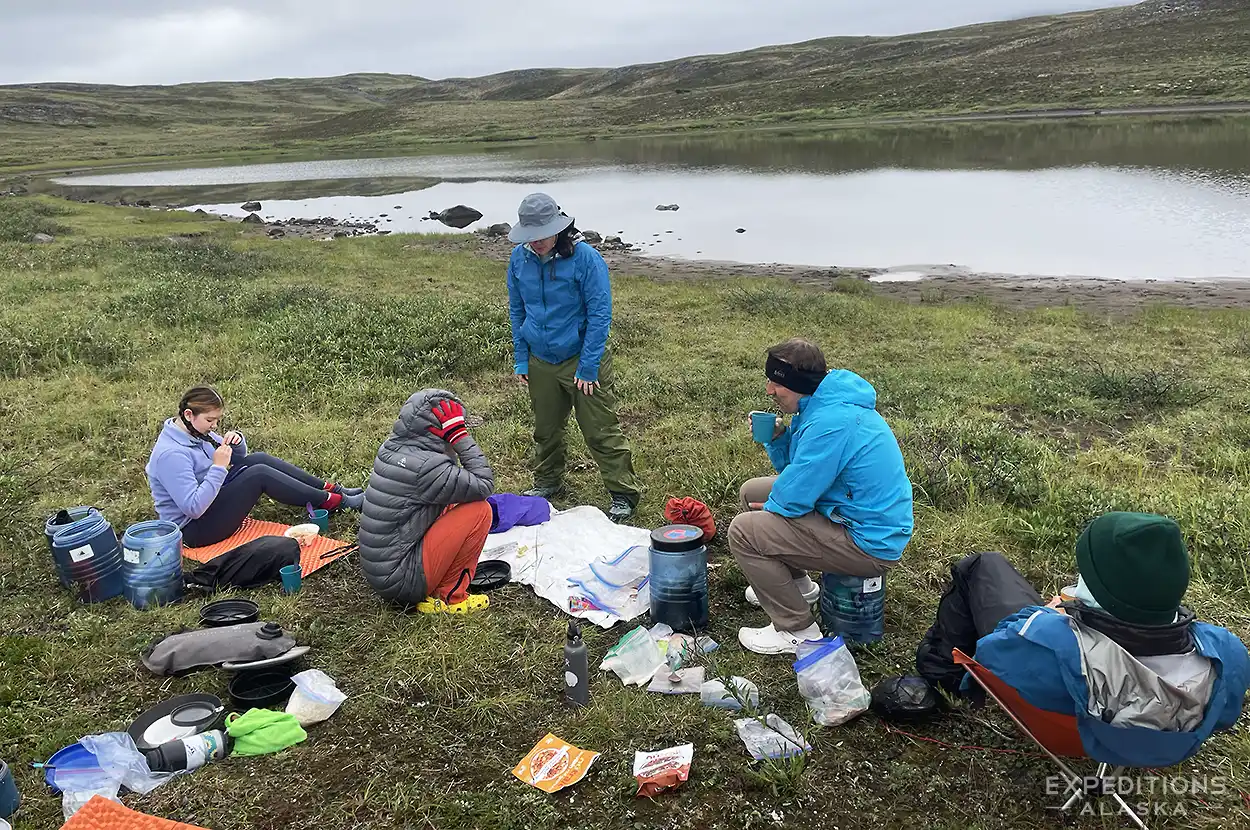 Lunchtime on Wrangell Plateau.
