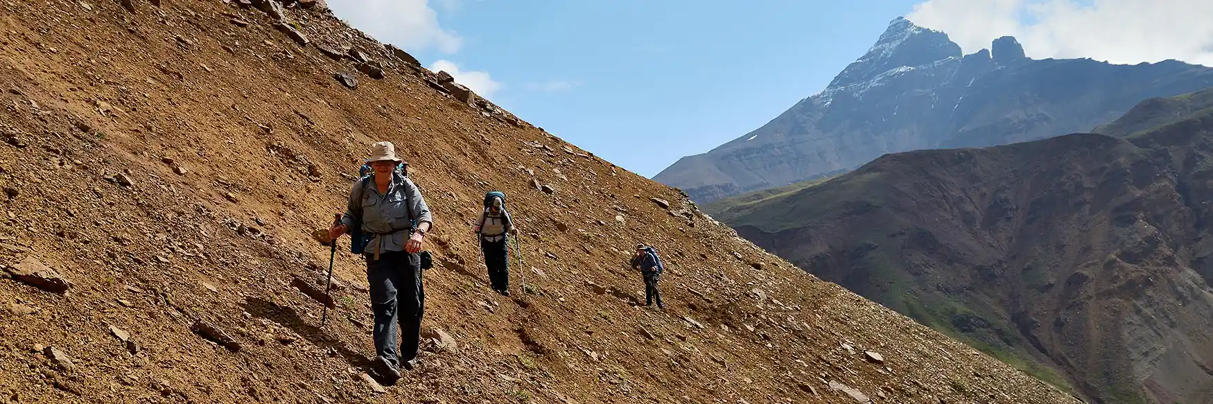 Backpacking off-trail in Wrangell-St. Elias National Park, Alaska.