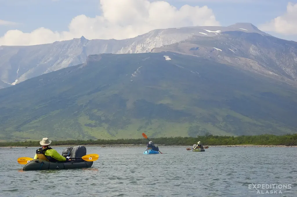 Packrafting on Noatak River, Alaska.