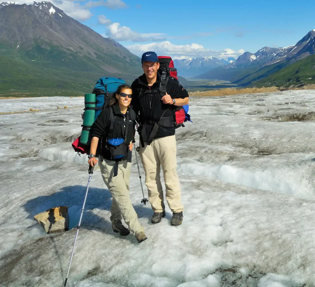 Awesome Alaska backpacking trips, Seven Pass Route, Wrangell-St. Elias National Park, Alaska.