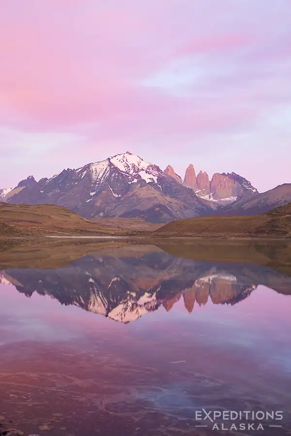 Dawn over Torres del Paine, Chile.