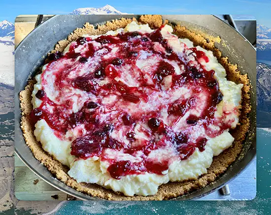 Dessert on Alaska bear tour trips. Katmai National Park.